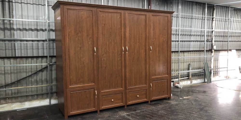 Tủ Quần Áo Nhôm Vân Gỗ