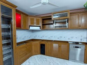 Tủ Bếp Nhôm Vân Gỗ Gold Door