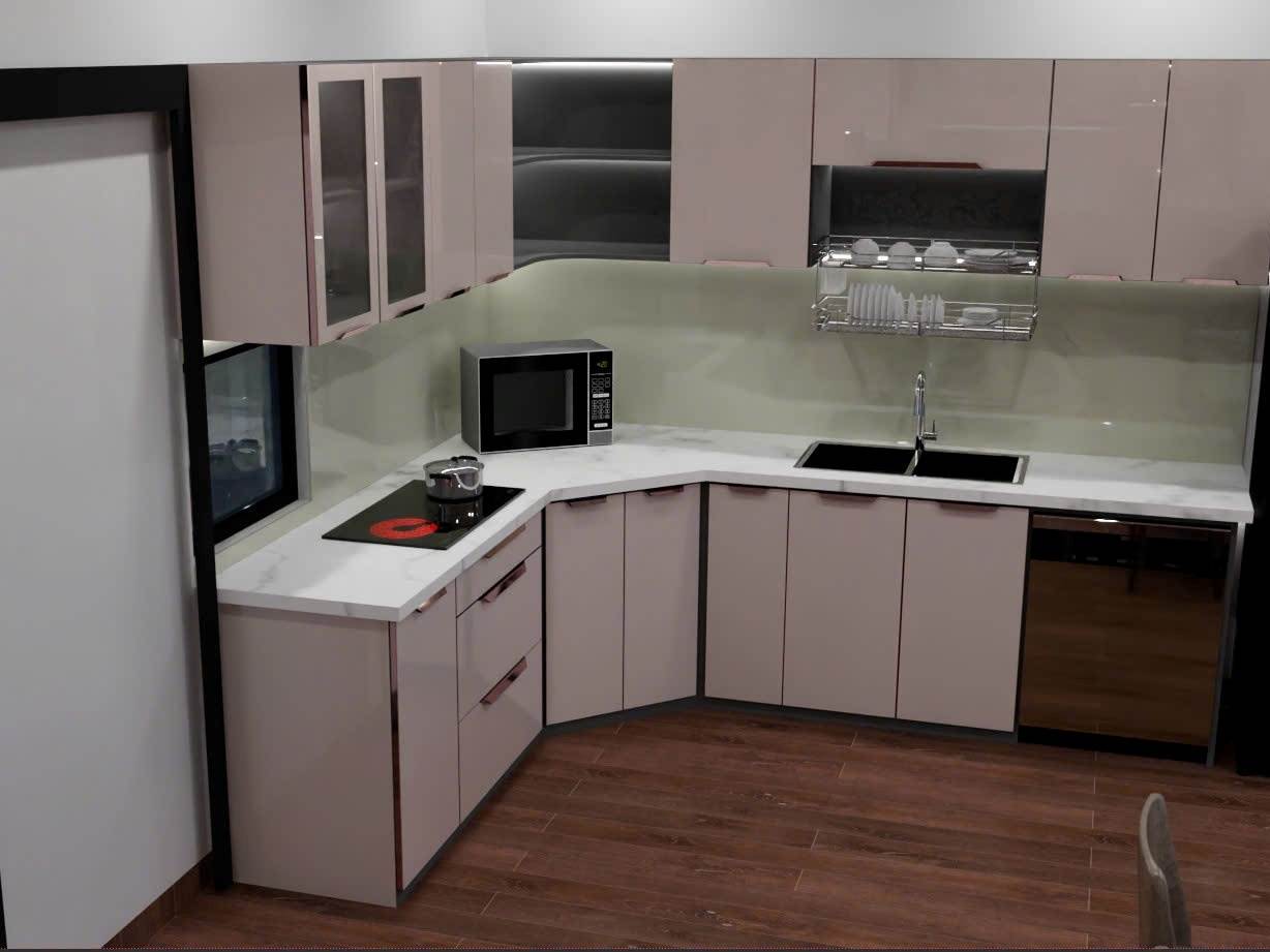 Tủ Bếp Góc Bát Giác