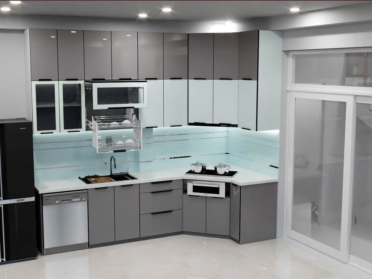 Tủ Bếp Góc Bát Giác