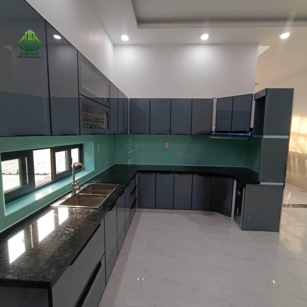 Tủ Bếp Nhôm Kính