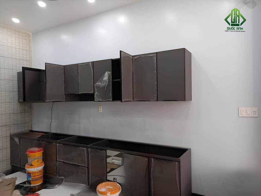 Tủ Bếp Nhôm Sơn Tĩnh Điện