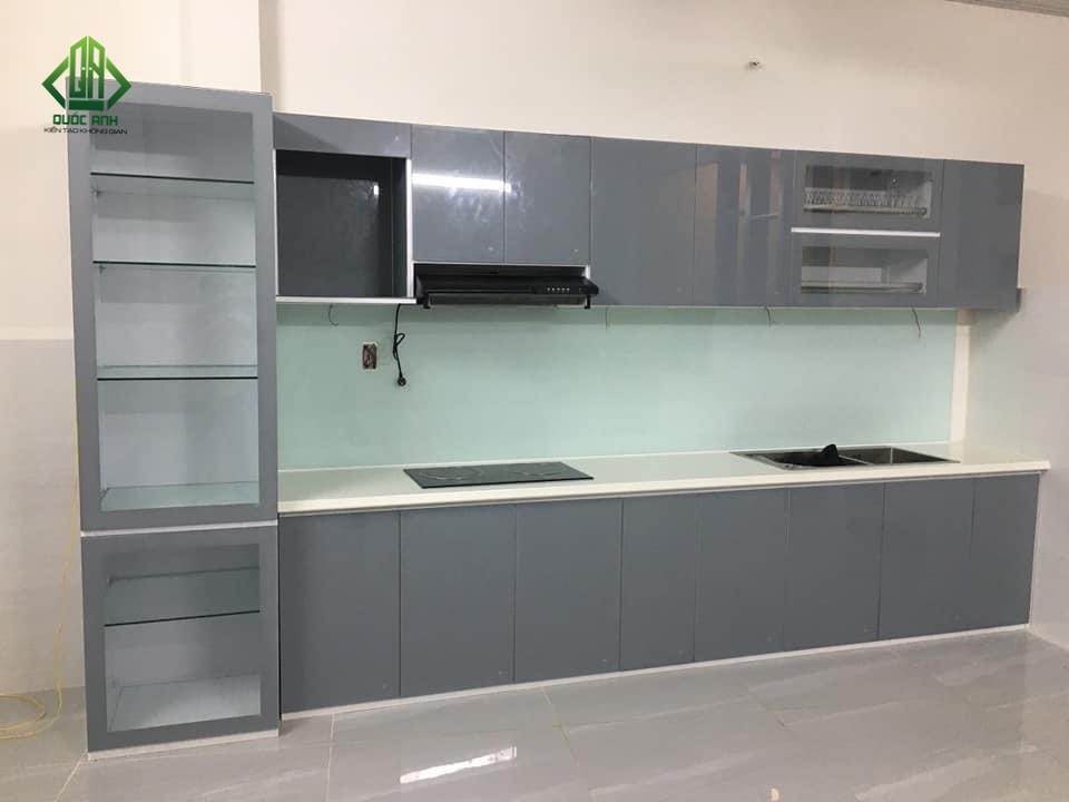 Tủ Bếp Nhôm Kính