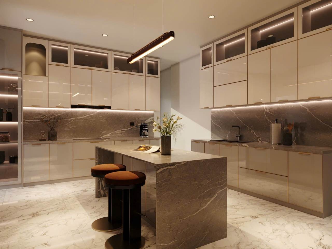 Tủ Bếp Nhôm Hợp Kim Nguyên Tấm