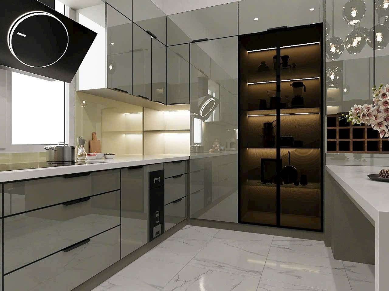 Tủ Bếp Nhôm Hợp Kim Nguyên Tấm