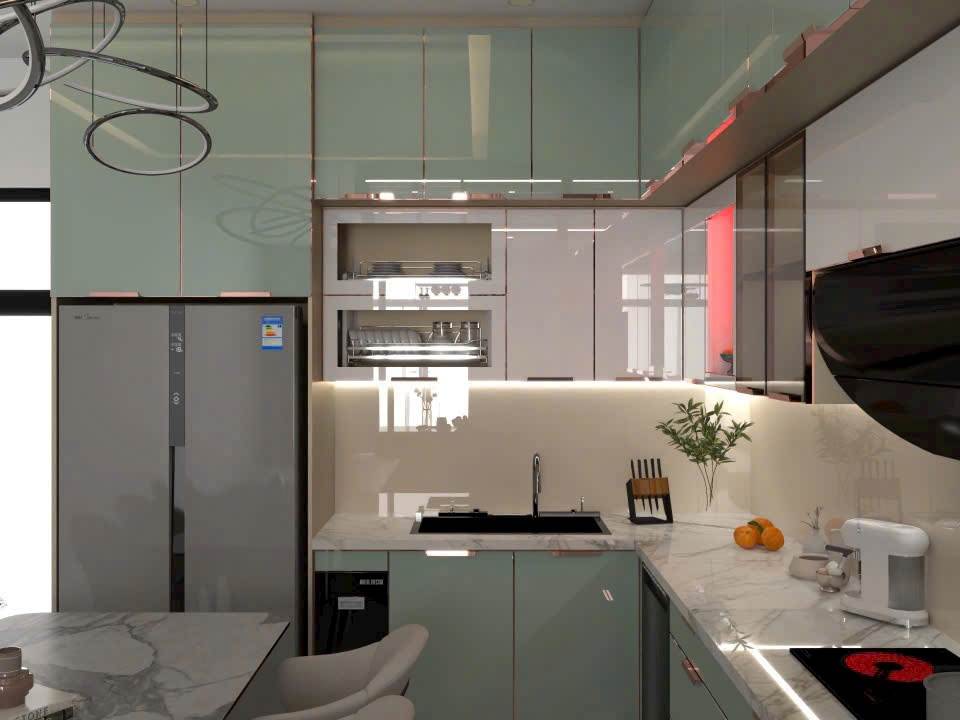 Tủ Bếp Nhôm Hợp Kim Nguyên Tấm