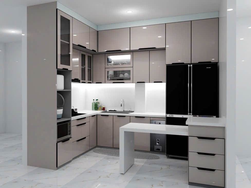 Tủ Bếp Nhôm Hợp Kim Nguyên Tấm