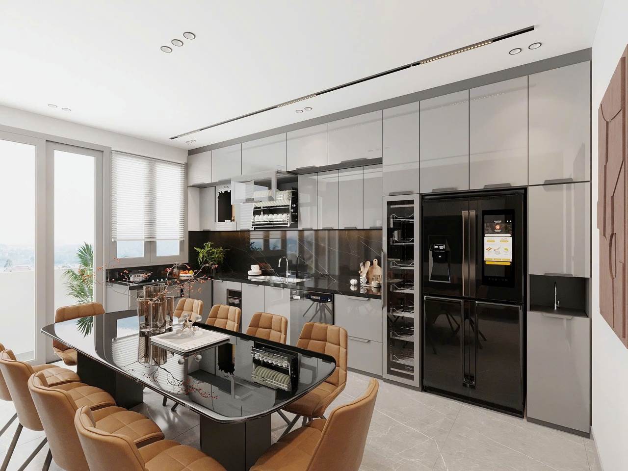 Tủ Bếp Nhôm Hợp Kim Nguyên Tấm