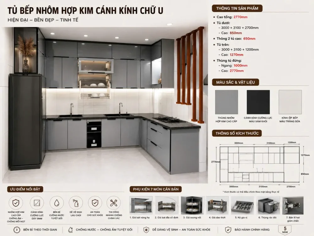 Tủ Bếp Chữ U