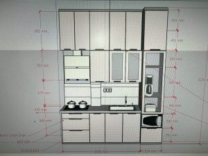 Kích Thước Tiêu Chuẩn Tủ Bếp Nhôm Kính