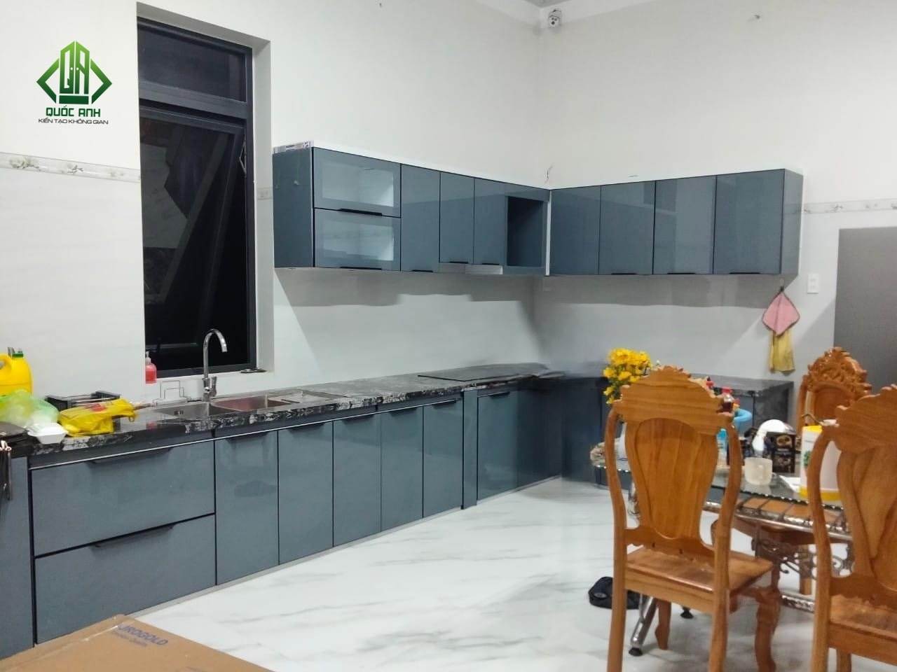 Tủ Bếp Nhôm Kính Cao Cấp