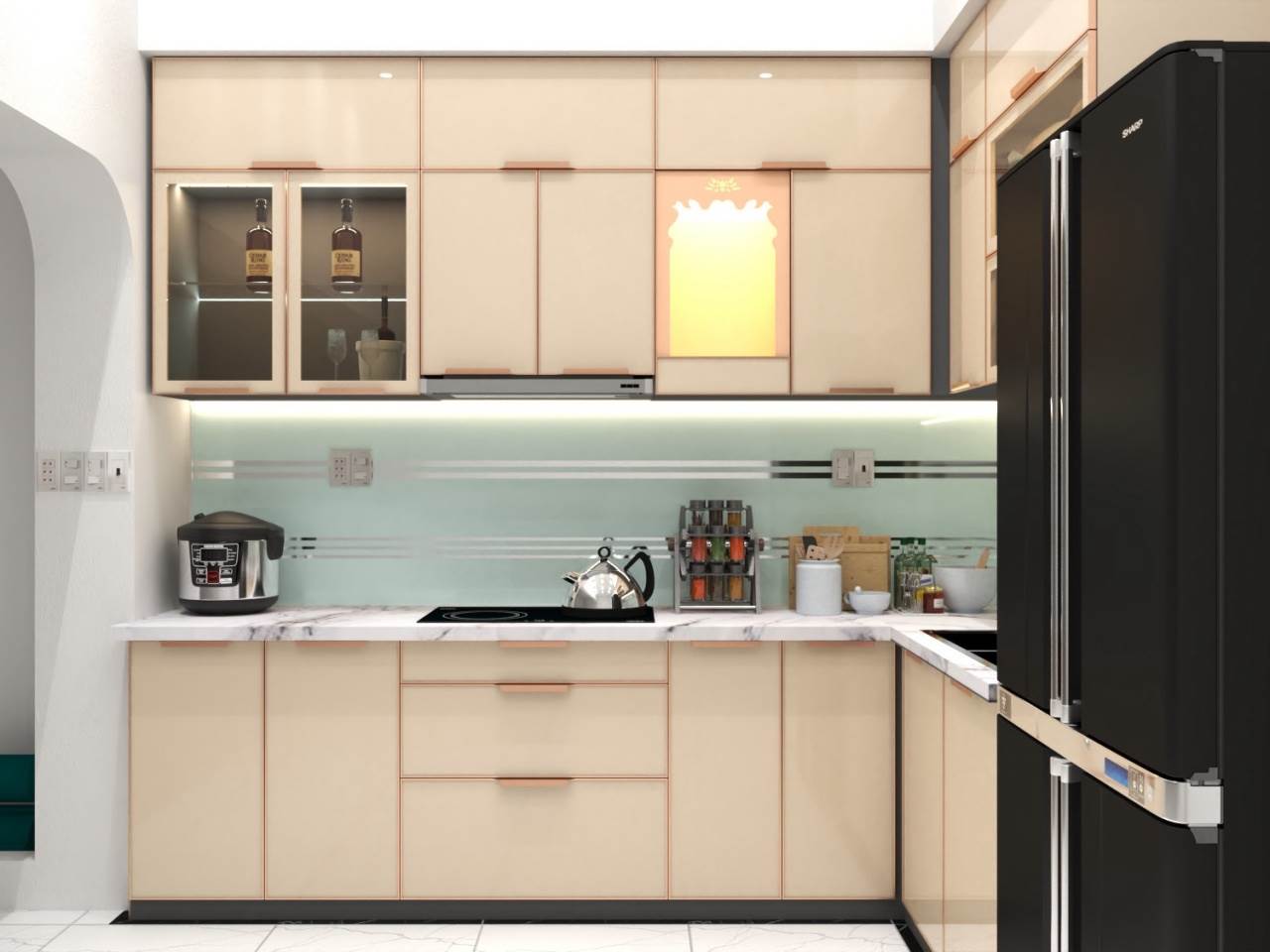 Tủ Bếp Nhôm Ocean Luxury