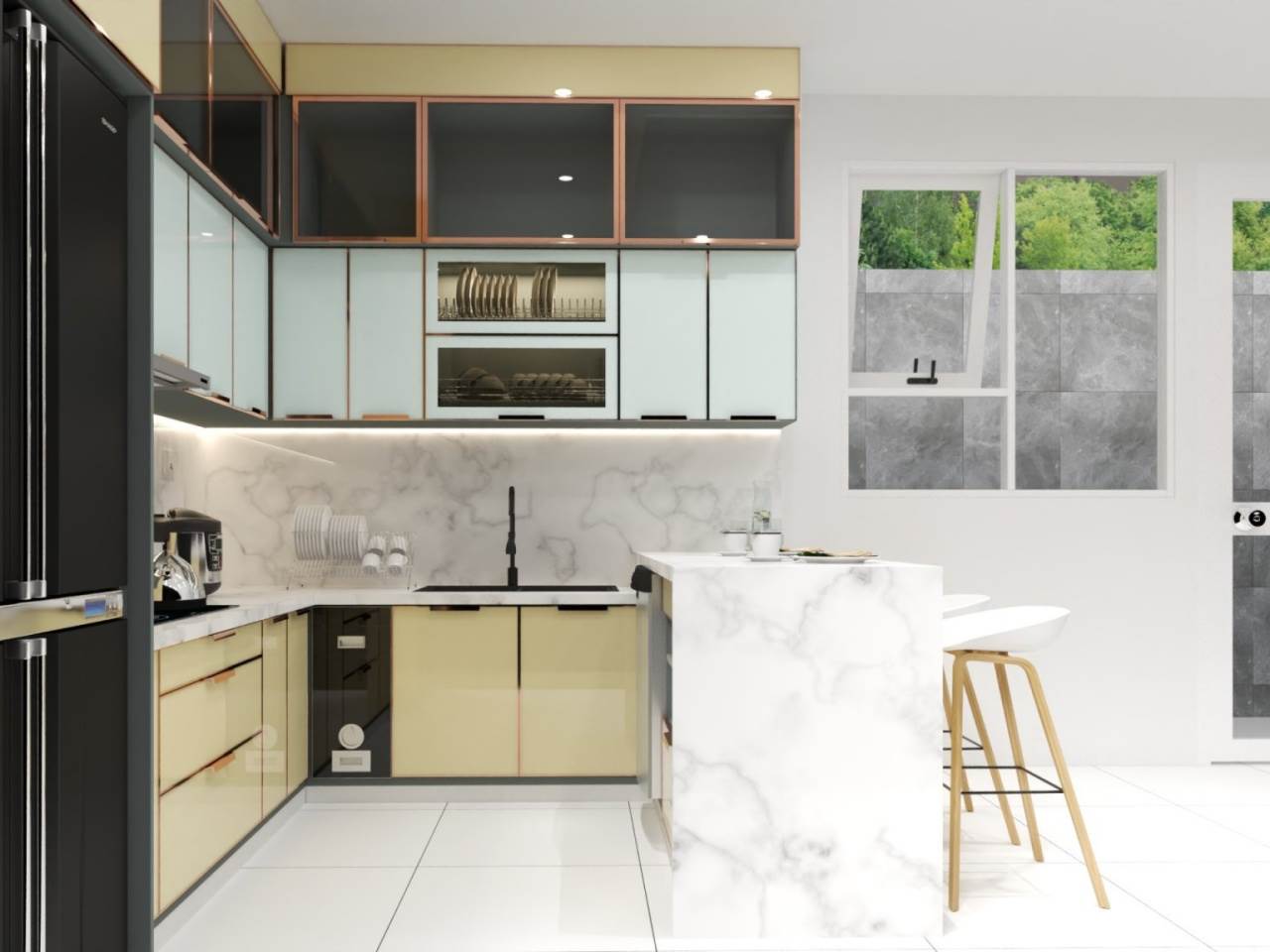 Tủ Bếp Nhôm Hợp Kim