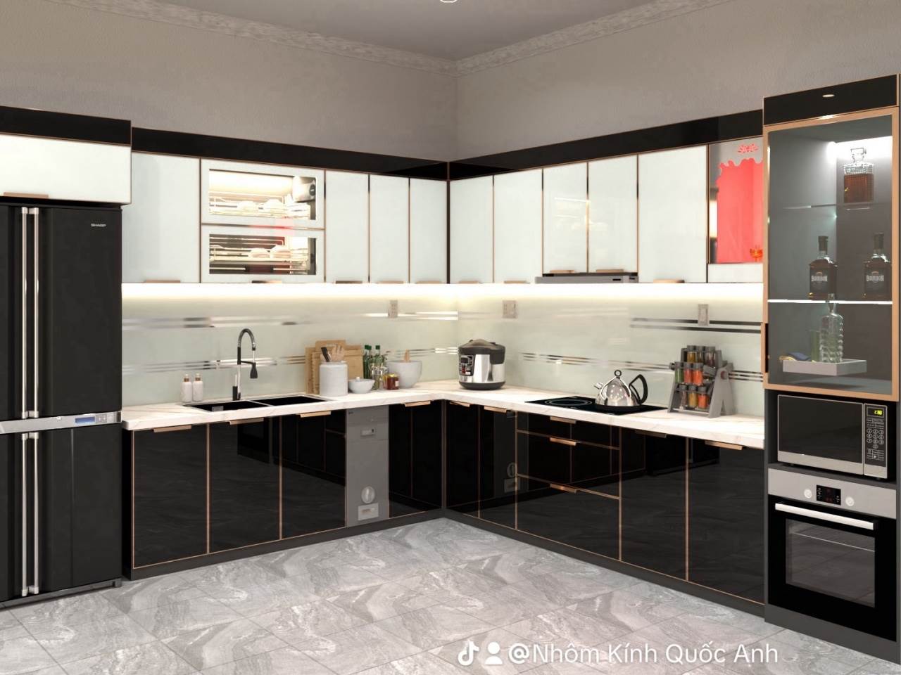 Tủ Bếp Nhôm Ocean Luxury