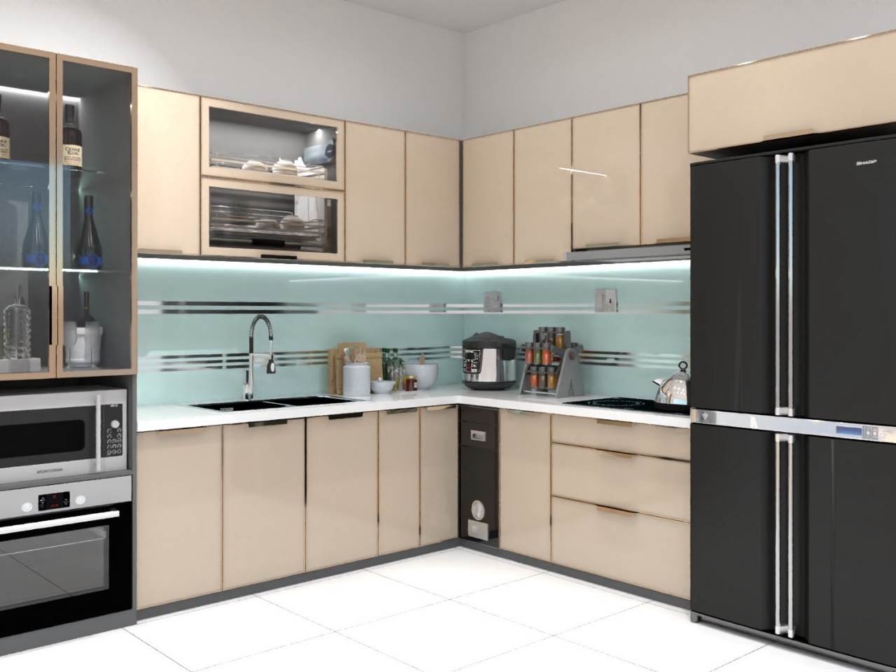 Tủ Bếp Nhôm Ocean Luxury