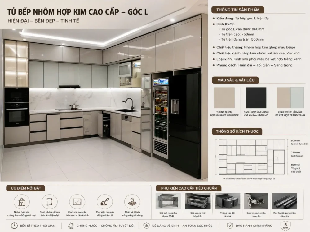 Tủ Bếp Chữ L